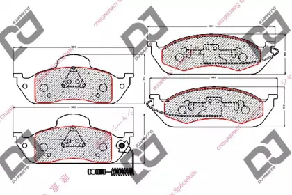 Комплект тормозных колодок, дисковый тормоз DJ PARTS купить